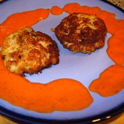 Crab Cakes With Red Pepper Coulis