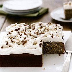 Pecan Cake with Rum Frosting