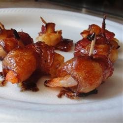 Bacon Wrapped Barbeque Shrimp recipe