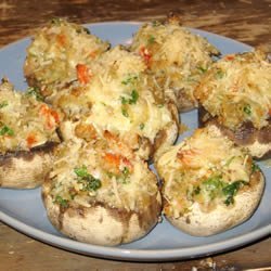Crab and Lobster Stuffed Mushrooms recipe