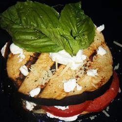 Grilled Eggplant, Tomato and Goat Cheese recipe