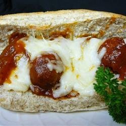 Meatball Grinders with a Yummy Sauce recipe