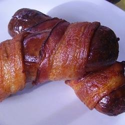 Bacon Wrapped Bratwurst recipe