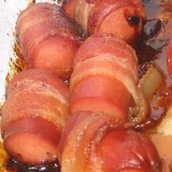 Sweet Bacon Dogs recipe