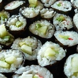 Cucumber and Avocado Sushi recipe