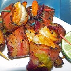 Garlic Lime Bacon-Wrapped Shrimp recipe