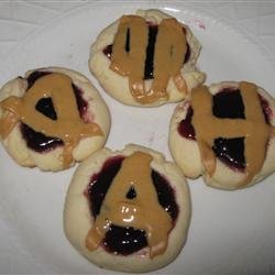 Peanut Butter and Jelly Thumbprint Shortbread Cookies recipe