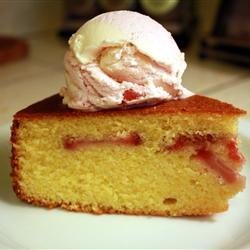 Cornmeal Strawberry Cake recipe