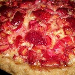 Strawberry Rhubarb Custard Pie recipe