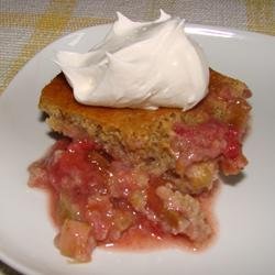 Strawberry Orange Rhubarb Cake recipe