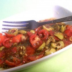 Smashed Tomato and Olive Salad recipe