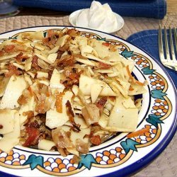 Cabbage Noodles With Crispy Bacon recipe