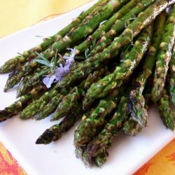 Asparagus Grilled With Garlic, Rosemary,  and Lemon recipe
