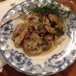 Crock Pot Chicken With Mushrooms and Leeks (Low Carb) recipe