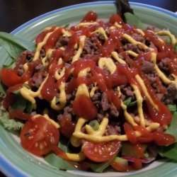 Low Carb   I'm Dying for a Burger  Salad recipe