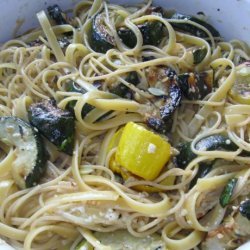 Grilled Summer Squash With Fettuccine recipe