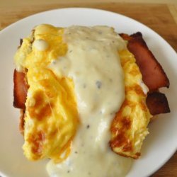 Brunch Eggs With Herbed Cheese Sauce recipe