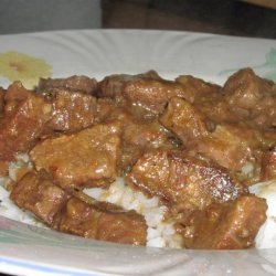 Beef Tips on Rice - Pressure Cooker recipe