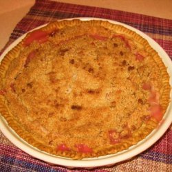 Sour Cream Rhubarb Crumb Pie recipe