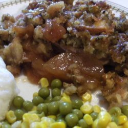 Pork Chops With Apples & Stuffing recipe
