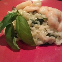 Lemon Risotto With Grilled Tiger Shrimp recipe