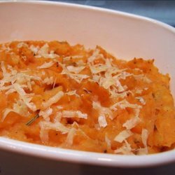 Rosemary Mashed Potatoes and Yams with Garlic and Parmesan recipe