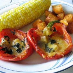 Grilled Peppers With Cheese recipe