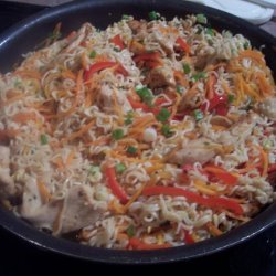Asian Pork/Chicken & Noodle Skillet-Pampered Chef recipe