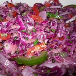 Jicama Cilantro Red Cabbage Slaw recipe