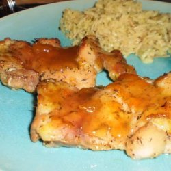Marinated Chicken Thighs With Tangy Apricot Glaze recipe