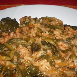 Spanakorizo (A Greek Spinach Risotto) recipe