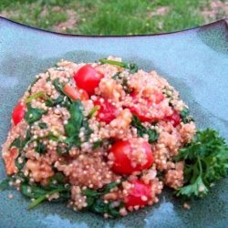Quinoa, Spinach and Walnut Stir Fry recipe