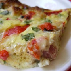 Frittata With Ham and Roasted Pepper recipe
