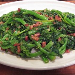 Broccoli Rabe With Garlic and Pancetta recipe