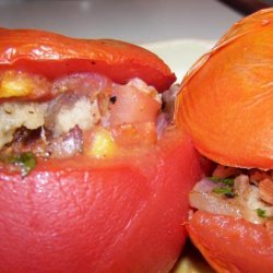 Savoury Filled (Stuffed) Tomatoes recipe