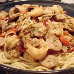 Paula's Shrimp and Sausage Pasta recipe