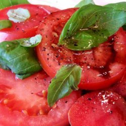 Tomatoes With Fresh Basil and Aged Balsamic recipe