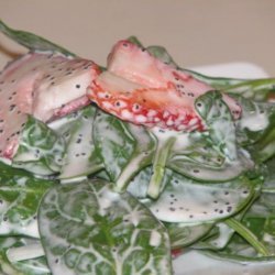 Strawberry Spinach Salad With Sweet Mayo Dressing recipe