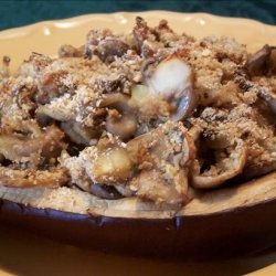 Mushroom Stuffed Eggplant (Aubergine) recipe