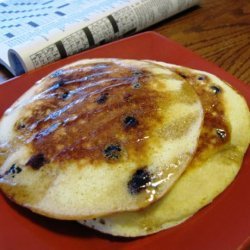 Buttermilk Sour Cream Blueberry Pancakes recipe