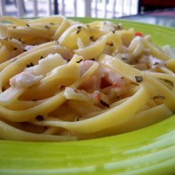 Crab Delight Fettuccini recipe