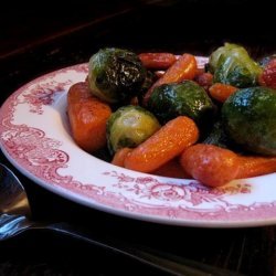 Roasted Carrots and Brussels Sprouts recipe