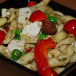 Spaghetti Salad With Tomatoes, Feta and Pesto Sauce (Can Be Gf) recipe