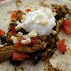 Chicken and Bean Soft Tacos recipe