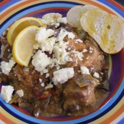 Greek Island Chicken With Marinated Artichokes recipe