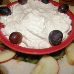 Eggnog Cream Cheese Dip W/Fresh Fruit Wreath recipe