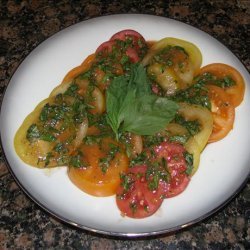 Tomato Salad With Fresh Basil Dressing recipe