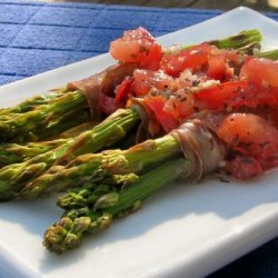 Asparagus Prosciutto Bundles W/Tomato Dressing recipe