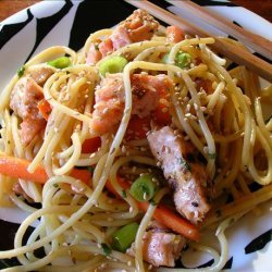 Asian Salmon Noodle Salad recipe