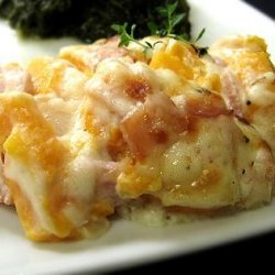 Cheesy Ham and Sweet Potato Casserole recipe